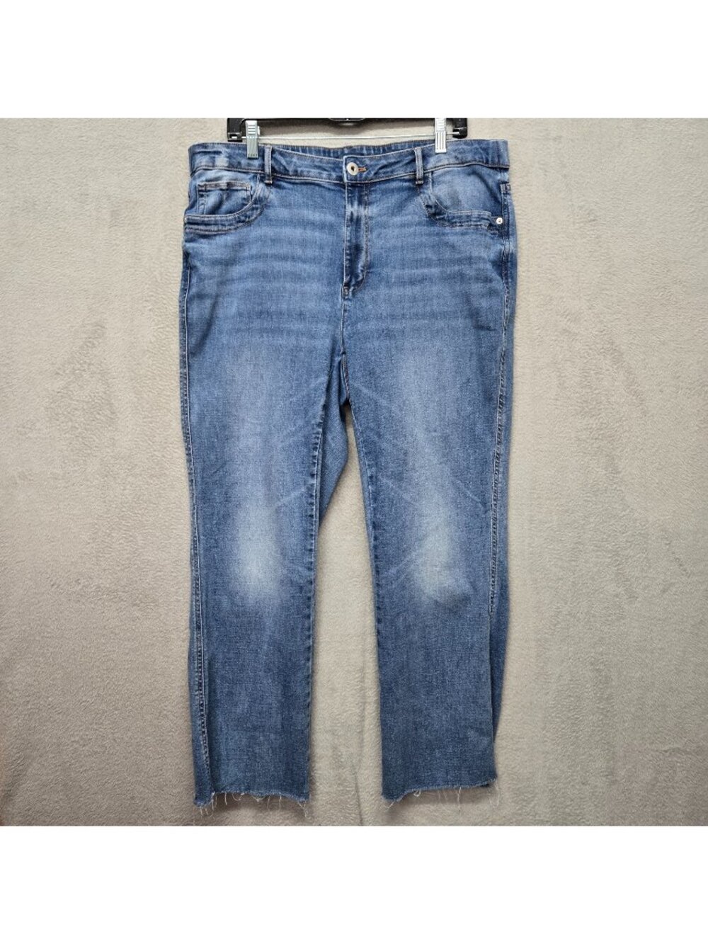 J.Jill Denim 18R High Rise Bootcut Medium Wash Jeans Raw Edge Ankle